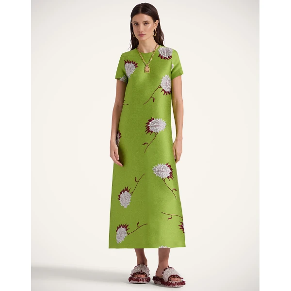 La Double J Swing Dress in Derby Lime, view 4