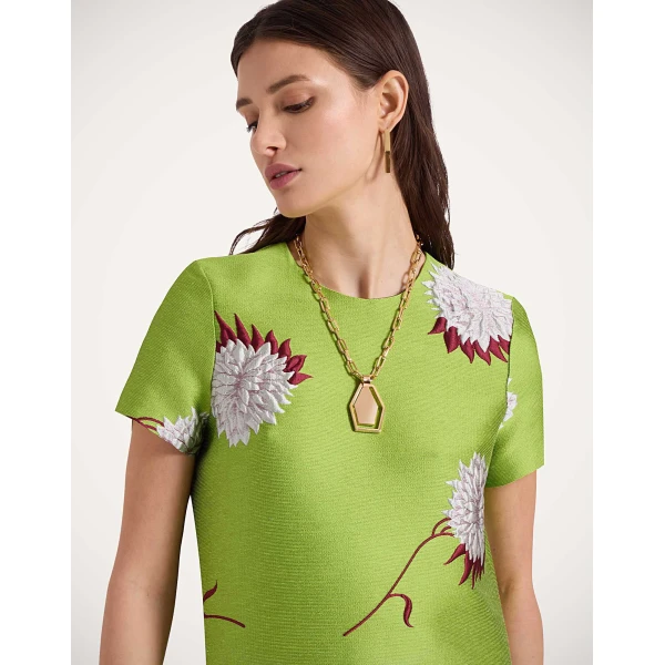 La Double J Swing Dress in Derby Lime, view 5