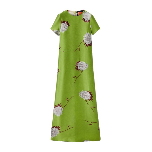 La Double J Swing Dress in Derby Lime