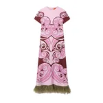La Double J Swing Dress in Kells Swirl Placée Mauve