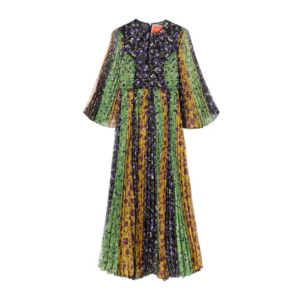 La Double J The Angel Dress in Honeysuckle Tricolor Placée Yellow