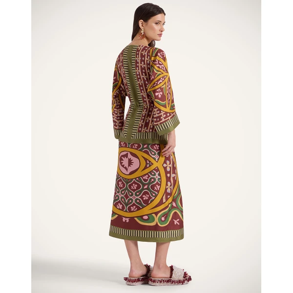 La Double J The Apericena Dress in Eclipse Placée Yellow, view 3