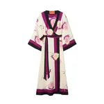 La Double J The Wrap Dress in Derby Placée Multicolor