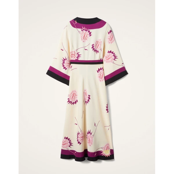 La Double J The Wrap Dress in Derby Placée Multicolor, view 6