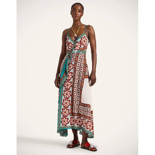 La Double J Turn Around Dress in Pagoda Placée Rust, view 4