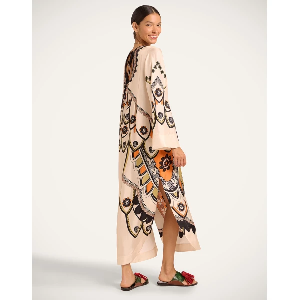 La Double J Twin Flame Dress in Plume Placée Ivory, view 3