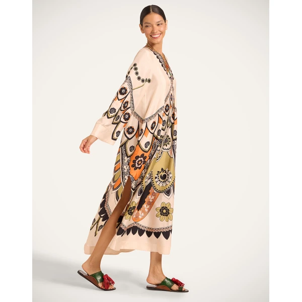 La Double J Twin Flame Dress in Plume Placée Ivory, view 5