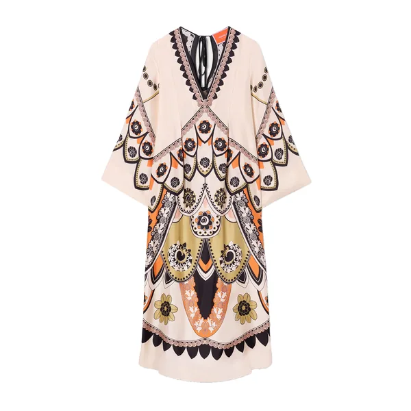 La Double J Twin Flame Dress in Plume Placée Ivory