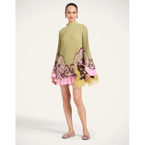 La Double J Twirling Tunic in Kells Swirl Placée Green, view 2