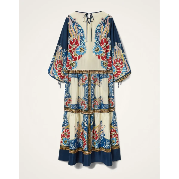 La Double J Vesta Dress in Lemuria Placée Blue, view 6