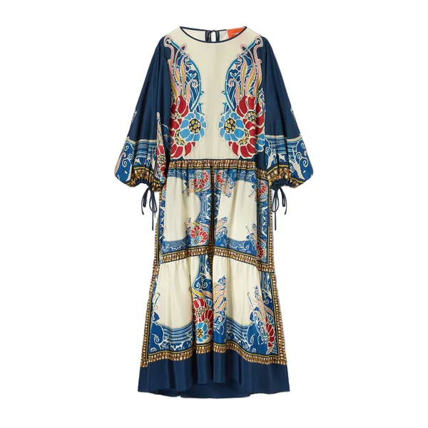 La Double J Vesta Dress in Lemuria Placée Blue