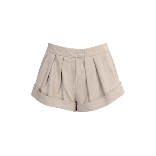 Baggy Boyshort in Champagne Pinstripe