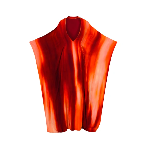 LaQuan Smith Gown with Dolman Sleeves in Sunset Ombre, view 3