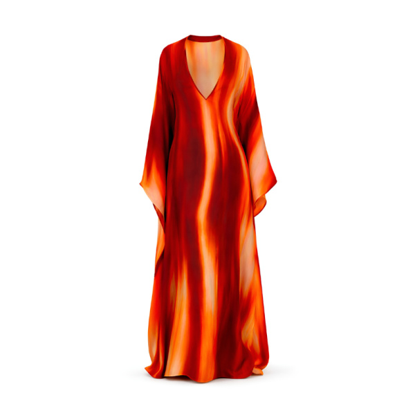 LaQuan Smith Gown with Dolman Sleeves in Sunset Ombre