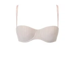LaQuan Smith Pinstripe Bralette in Champagne