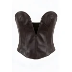 LaQuan Smith Sweetheart Neckline Bustier in Chocolate Top