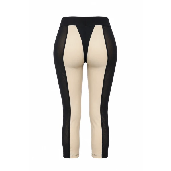 LaQuan Smith Two Tone Capri in Black and Cream, view 3
