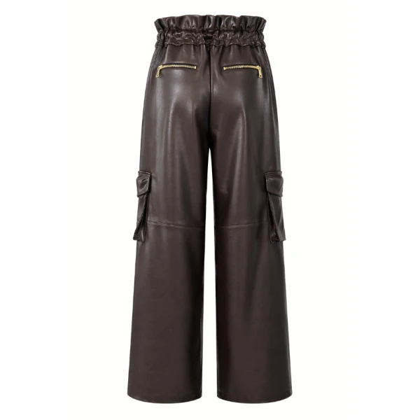 LaQuan Smith Utility Pant in Chocolate, view 3