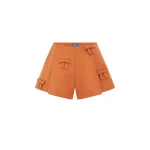 Leo Lin Abby Bow Shorts in Ochre