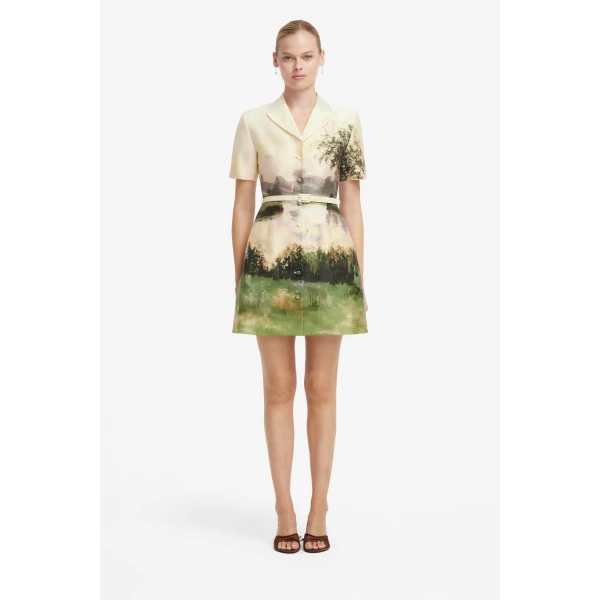 Leo Lin Brigitte Mini Dress in Serene Print, view 2