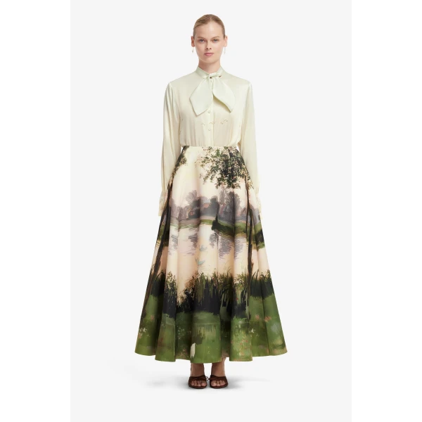 Leo Lin Elina Maxi Skirt in Serene Print, view 2