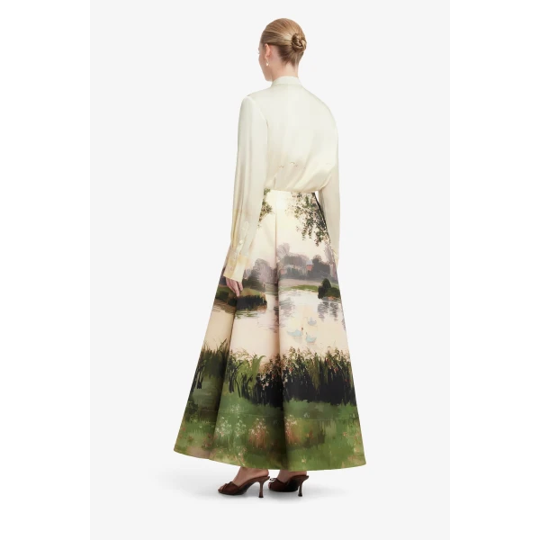 Leo Lin Elina Maxi Skirt in Serene Print, view 5
