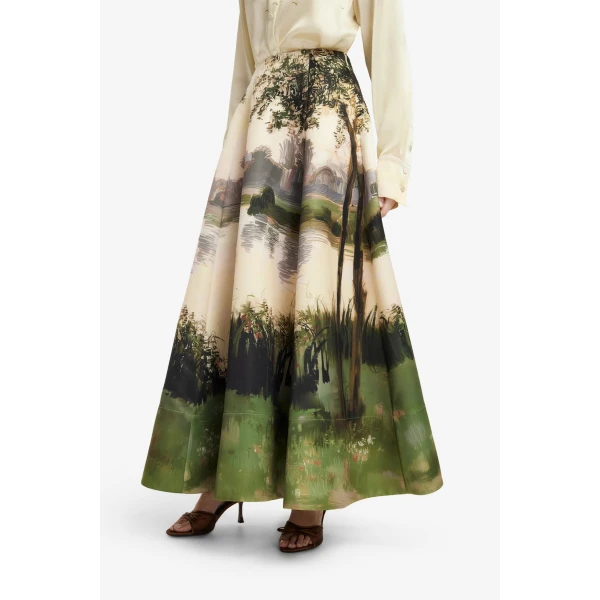 Leo Lin Elina Maxi Skirt in Serene Print, view 6