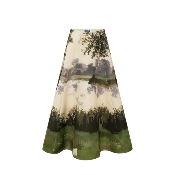 Leo Lin Elina Maxi Skirt in Serene Print