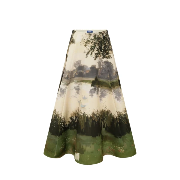 Leo Lin Elina Maxi Skirt in Serene Print