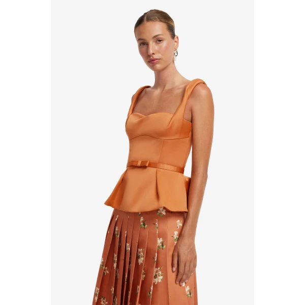 Leo Lin Georgia Top in Ochre, view 6