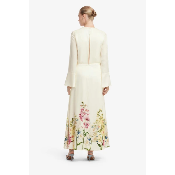 Leo Lin Kinsley Maxi Dress in Snapdragon Print in Snow, view 5