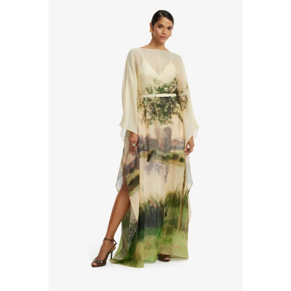 Leo Lin Willow Kaftan Maxi Dress in Serene Print, view 3