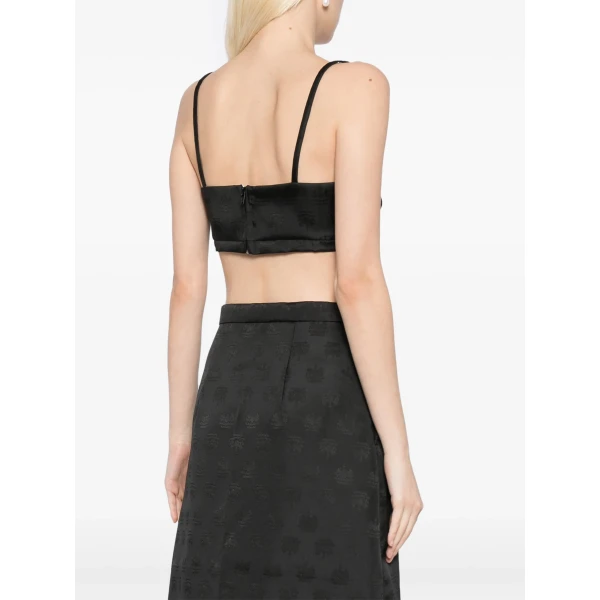 Macgraw Abbey Bra in Black Crest Jacquard Top, view 4