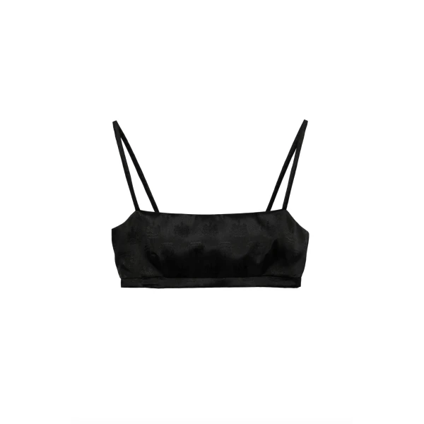 Macgraw Abbey Bra in Black Crest Jacquard Top