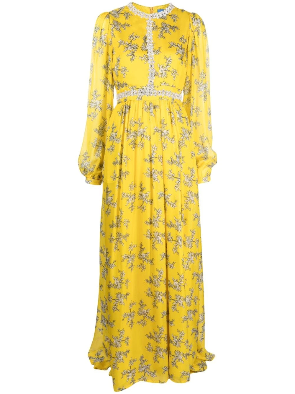 Macgraw Baroque Dress in mustard floral