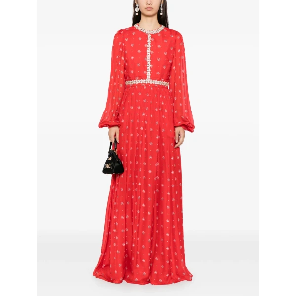 Macgraw Baroque Dress in red floral, view 4