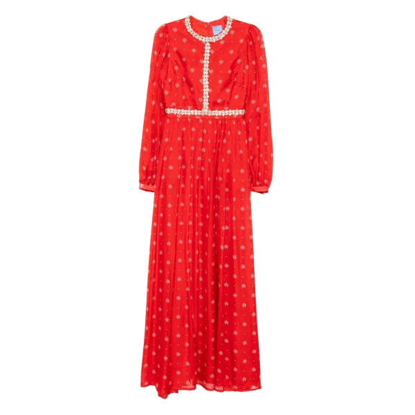 Macgraw Baroque Dress in red floral