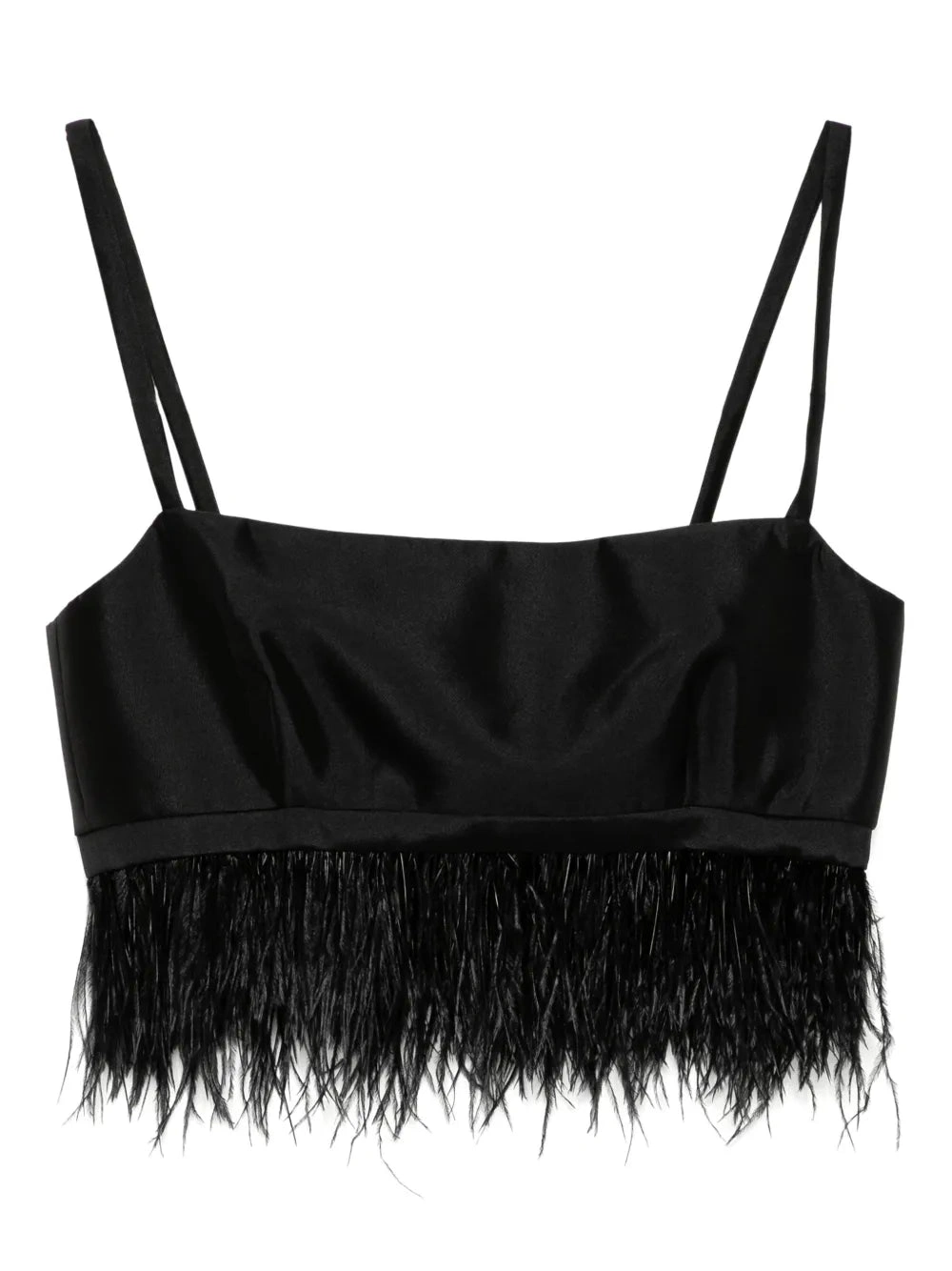 Macgraw Birdy Bra in Black with Feather Trim