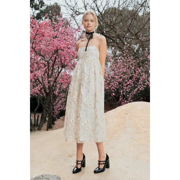 Macgraw Bluebell Dress in Ivory Blossom, view 2