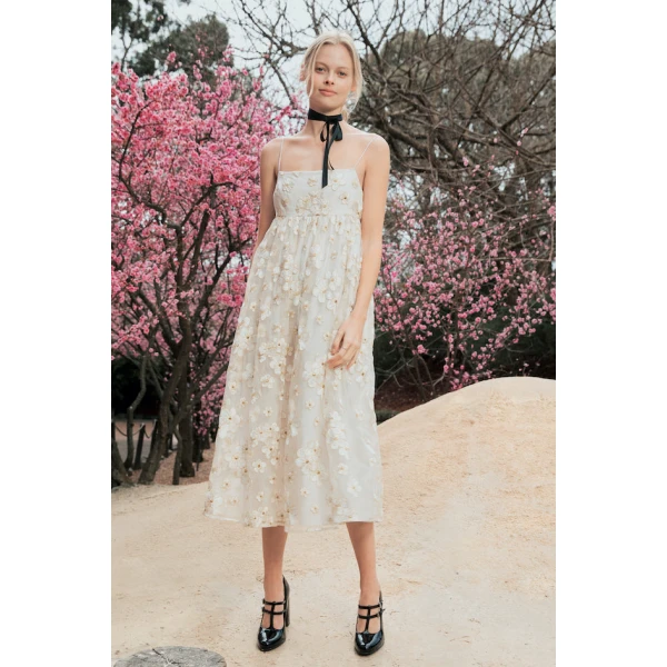 Macgraw Bluebell Dress in Ivory Blossom, view 3