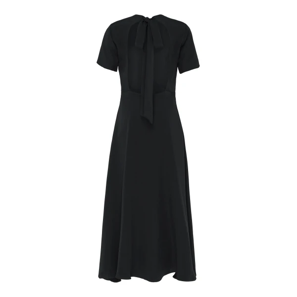 Macgraw Bow Tie Dress in Black, view 4