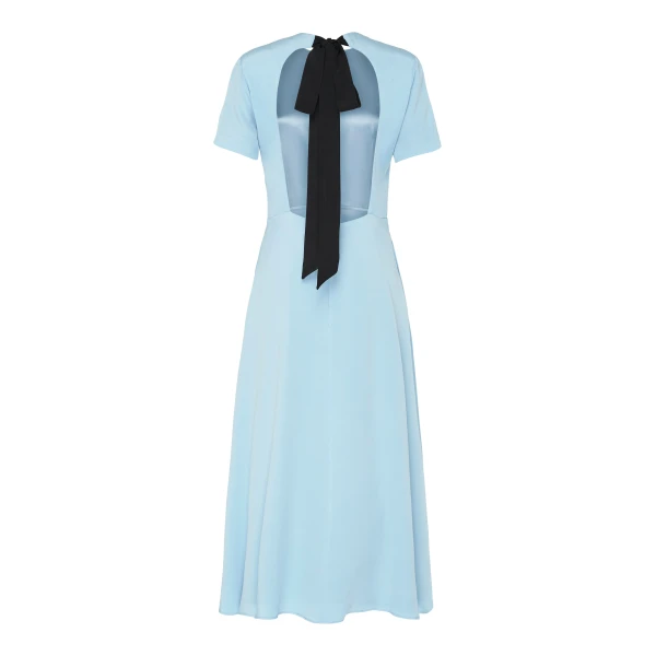 Macgraw Bow Tie Dress in Blue, view 4