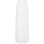 Macgraw Calligraphy Skirt in White Lace