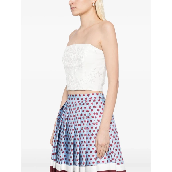 Macgraw Calligraphy Top in White Lace, view 4