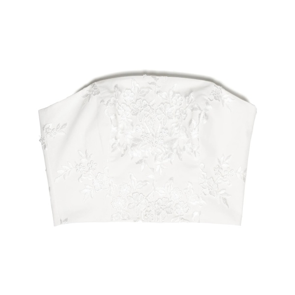 Macgraw Calligraphy Top in White Lace