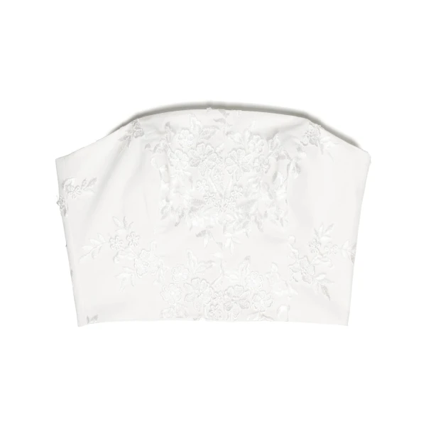 Macgraw Calligraphy Top in White Lace