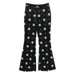 Macgraw Circa 72 Trouser in Black & White Floral Embroidery