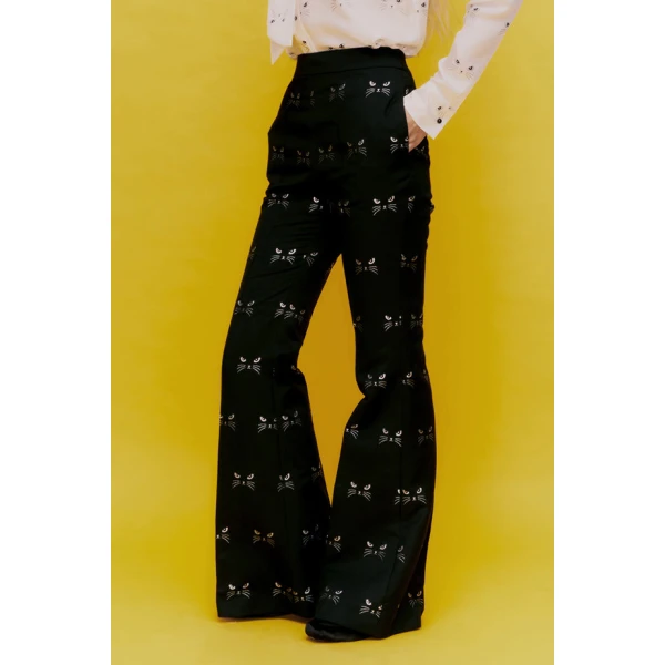 Macgraw Circa 72 Trouser in black cat, view 3