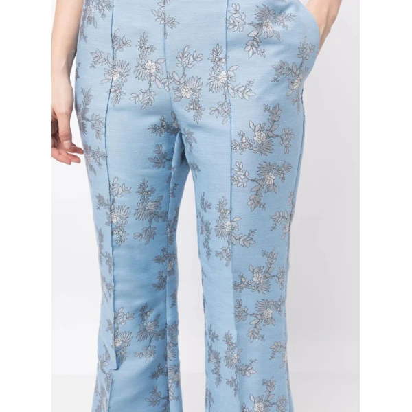 Macgraw Circa 72 Trouser in blue floral jacquard, view 5