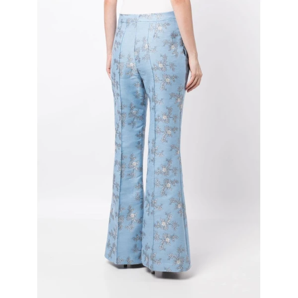 Macgraw Circa 72 Trouser in blue floral jacquard, view 6